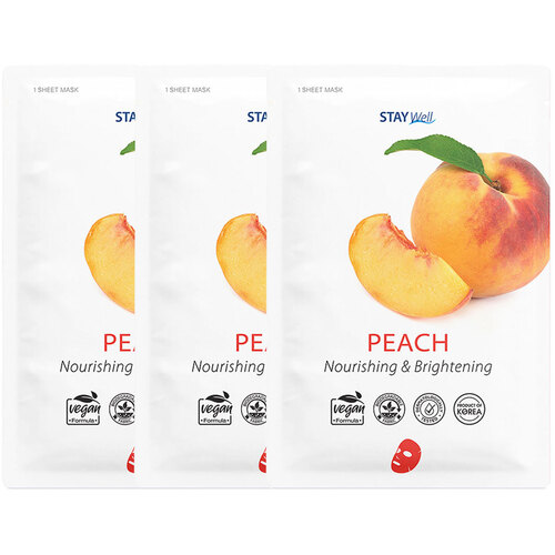 Stay Well Vegan Sheet Mask Peach