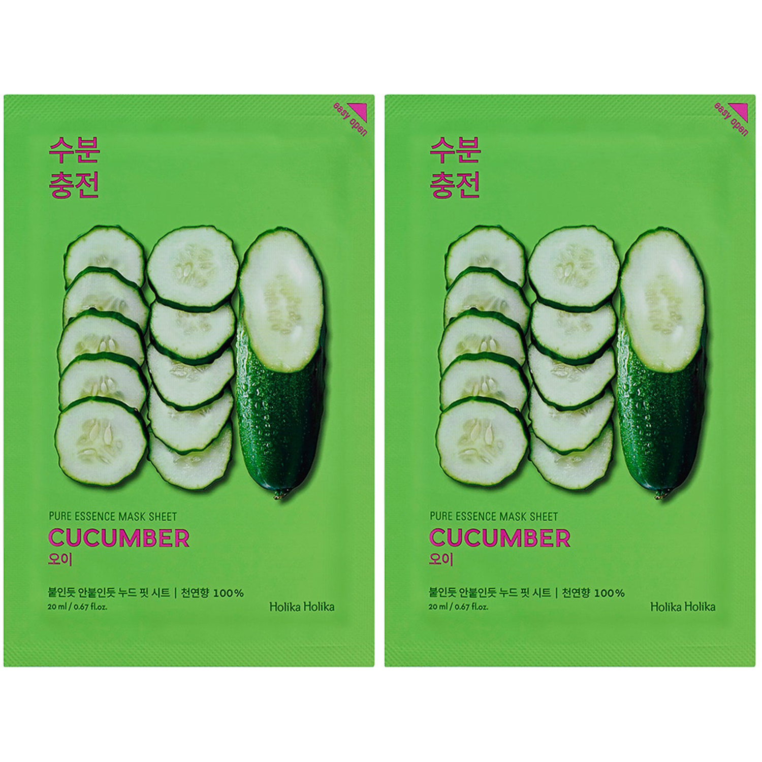 Holika Holika Duo Pure Essence Sheet Mask Cucumber