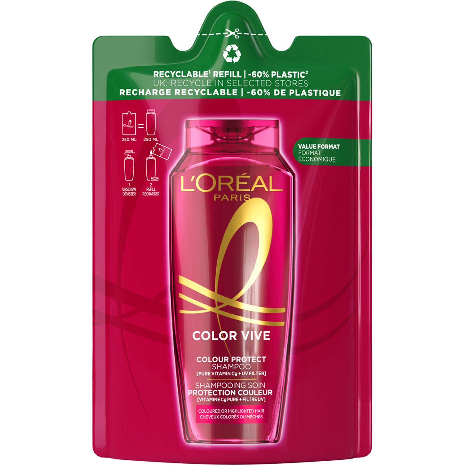 Elvital Color Vive Shampoo Refill For Coloured Hair