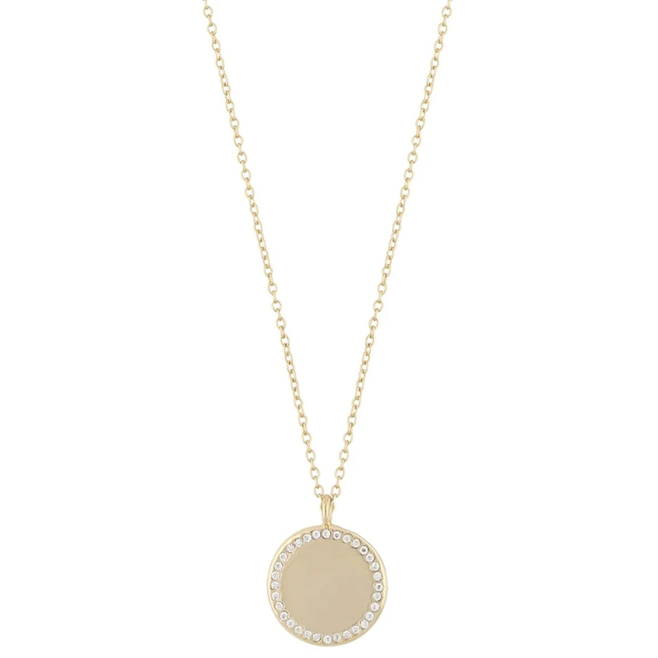 Nine pendant neck 42 gold/clear