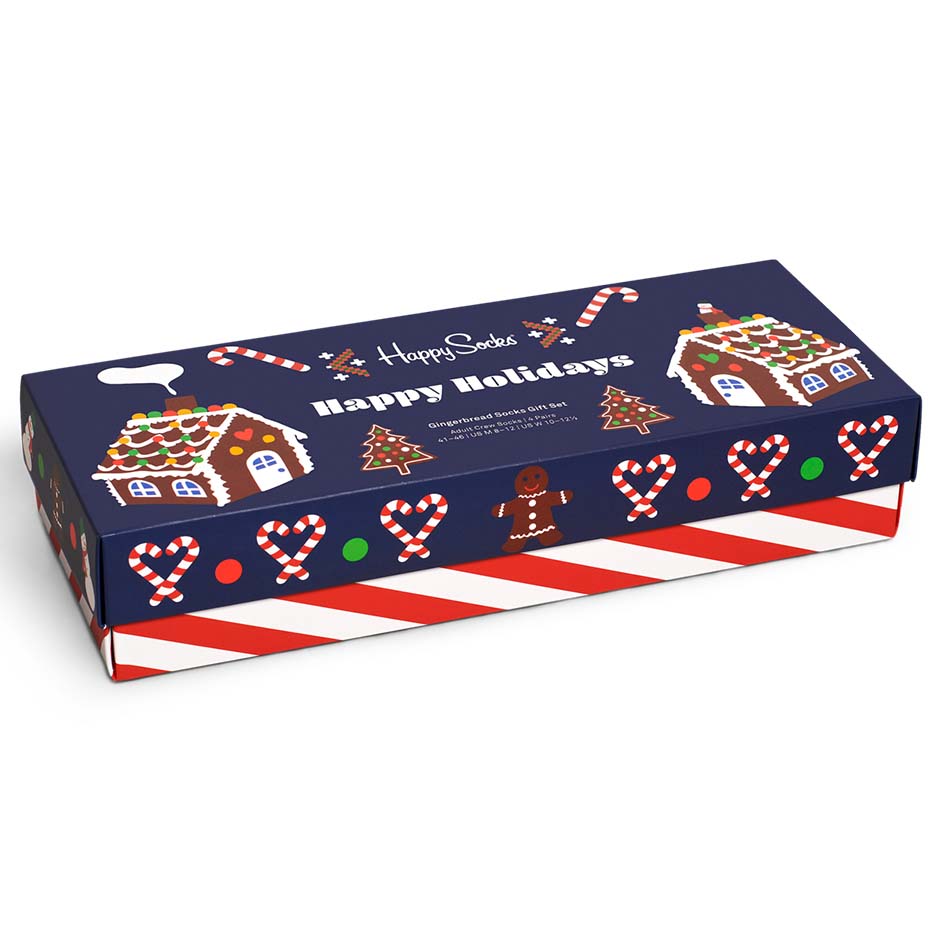 4-Pack Gingerbread Cookies Socks Gift Set