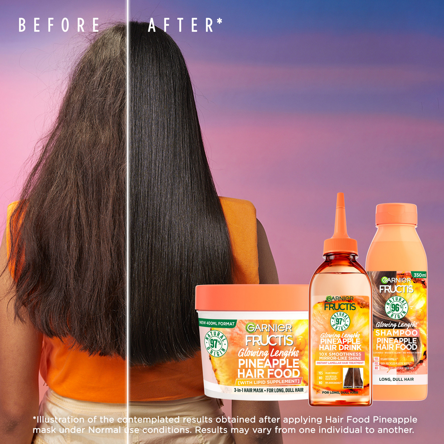 Fructis Hair Drink Pineapple Lamellar Treatment