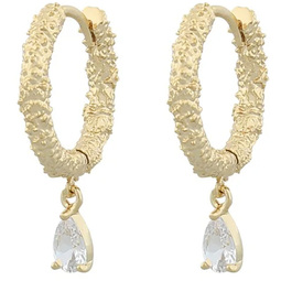 London ring pendant ear gold/clear