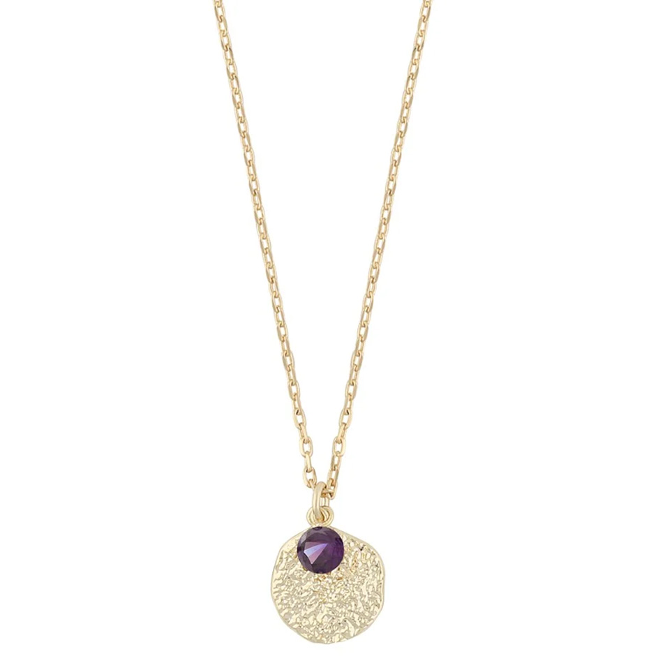 London pendant neck 45 gold/purple