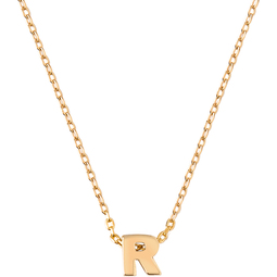Gold Plated Initial R Necklace Giftbox