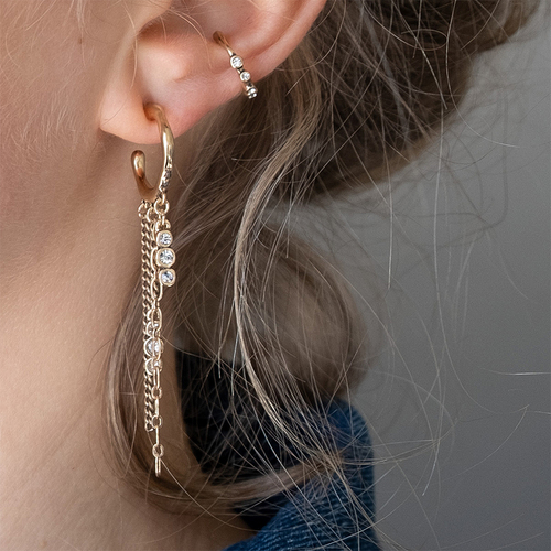 A&C Oslo Earcuff With Crystals