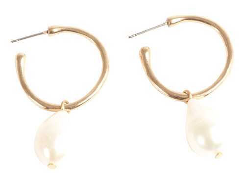 A&C Oslo Freshwater Pearls Earring Creol Gold