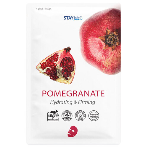 Stay Well Vegan Sheet Mask Pomegranate