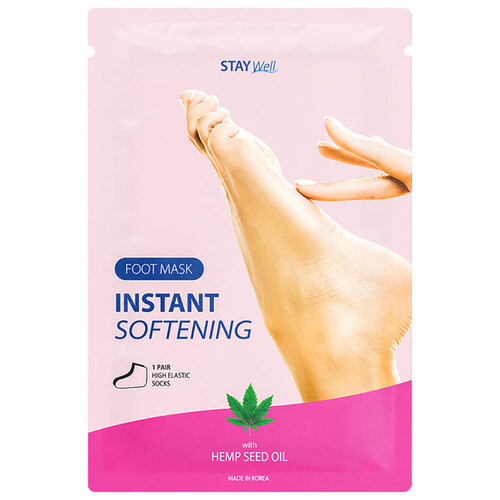 Stay Well Instant Softening Foot Mask Hemp Seed
