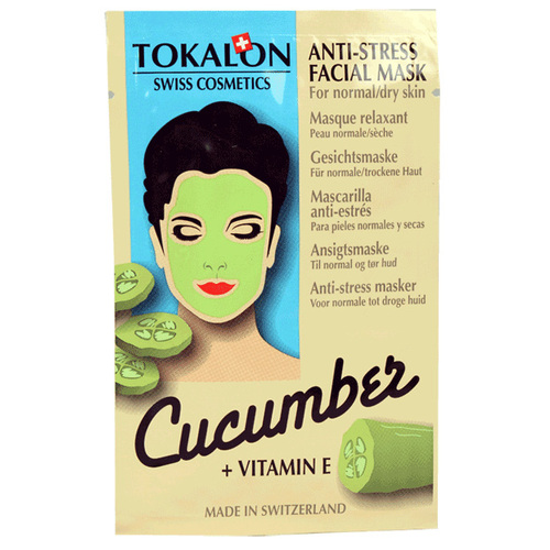 Tokalon Swiss Cosmetics Tokalon Anti-Stress Facial Mask Cucumber + Vitamin E