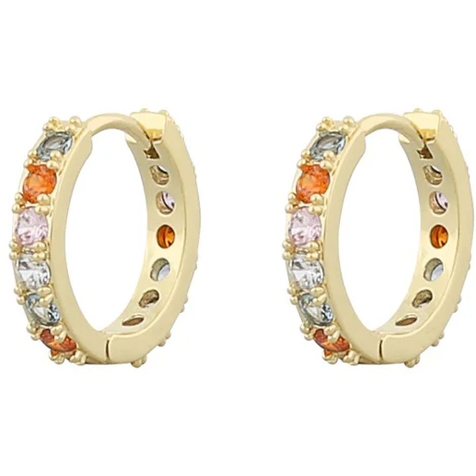 Unnie ring ear gold/mix pink