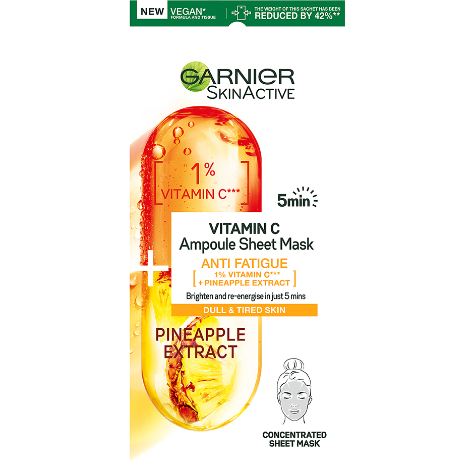 Vitamin C Ampoule Sheet Mask, 15 g Garnier Kangasnaamiot