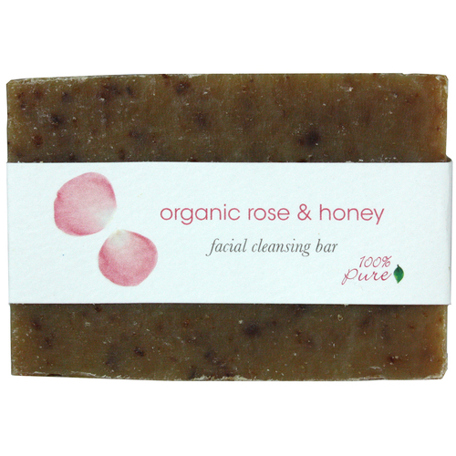 100% Pure Organic Rose & Honey Facial Cleansing Bar