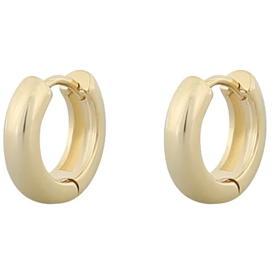 View small ring ear plain gold