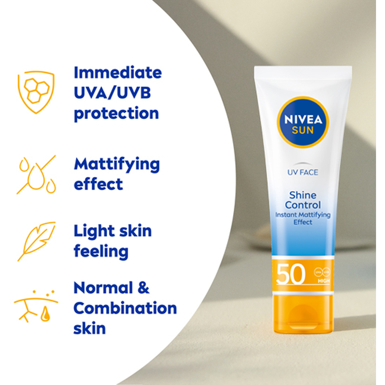 Sun UV Face Shine Control Cream SPF50