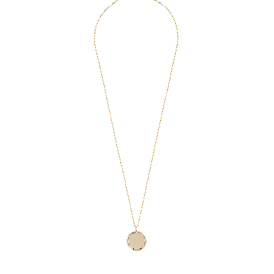 Nine pendant neck 42 gold/mix champagne