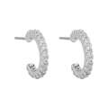 Clarissa Small Oval Ear Silver/Clear