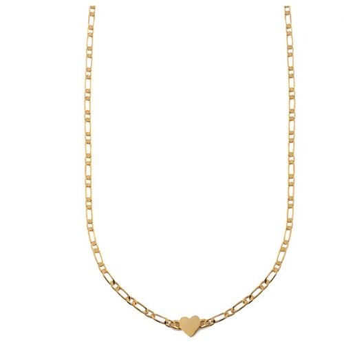 Orelia Heart Figaro Chain Collar Necklace