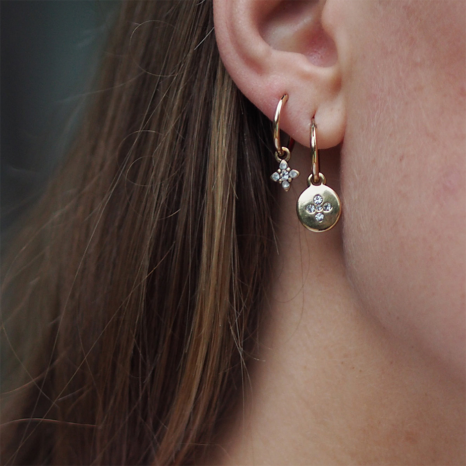 Creol Cross Charming Coin Earring