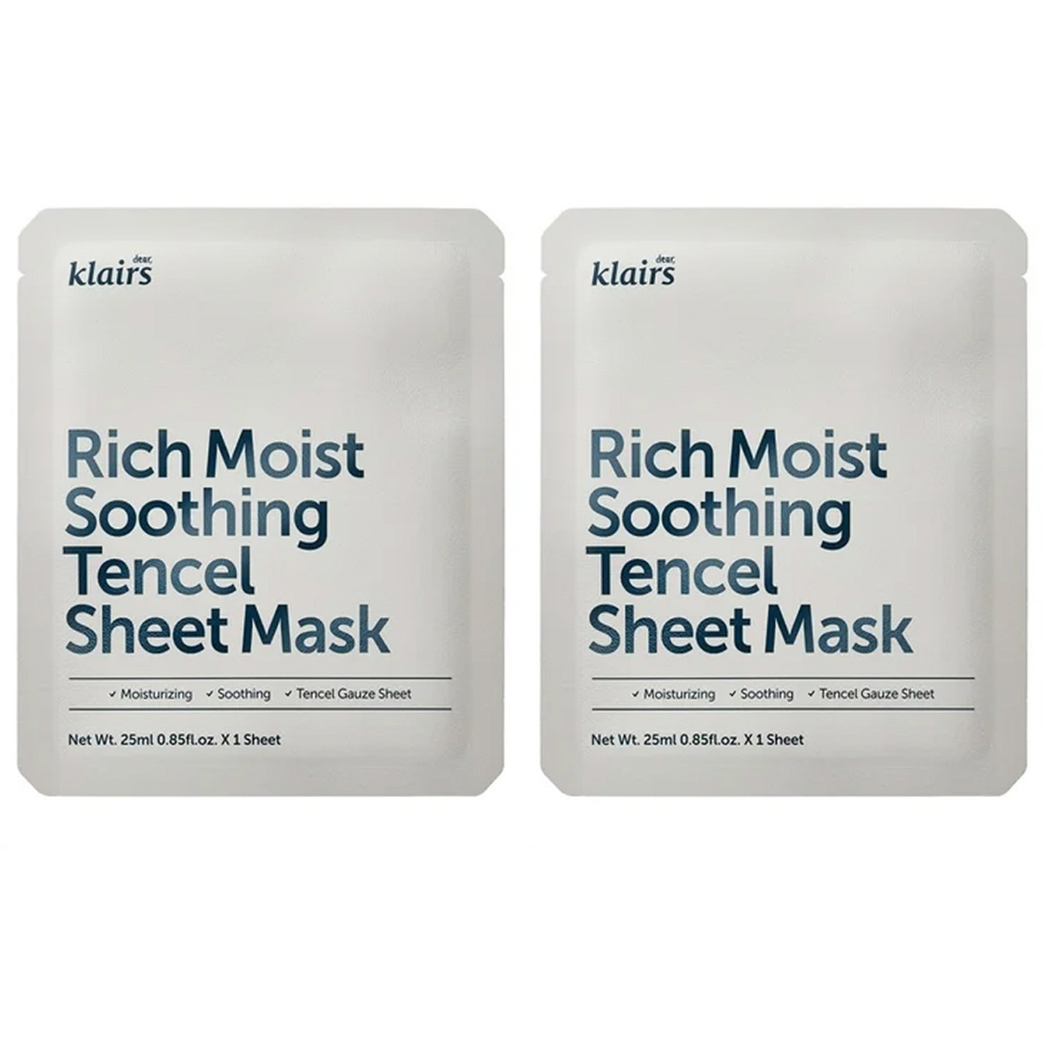 Klairs Duo Rich Moist Soothing Tencel Sheet Mask