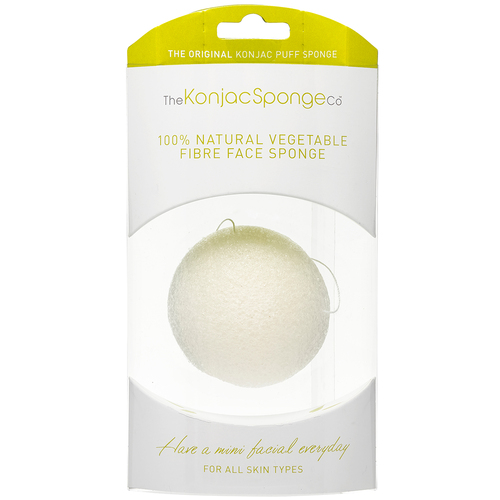 Konjac Sponge Premium Facial Puff Pure White 100%