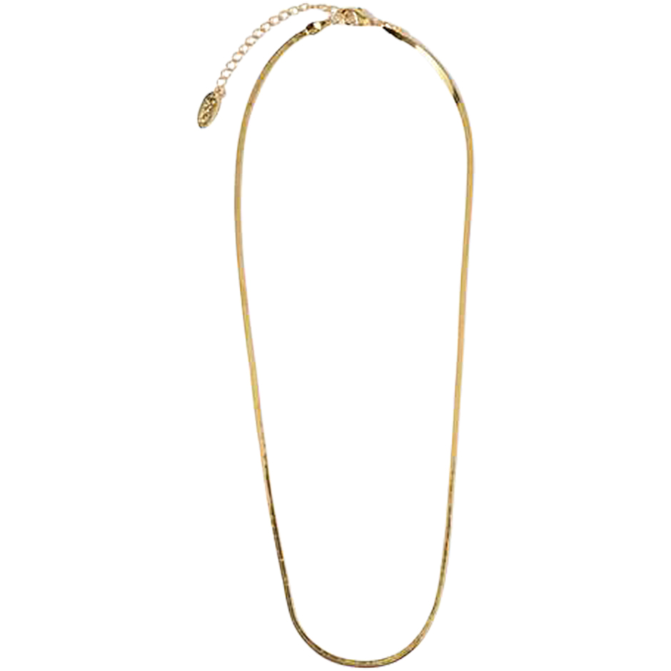 Flat Snake Chain Necklace 15"