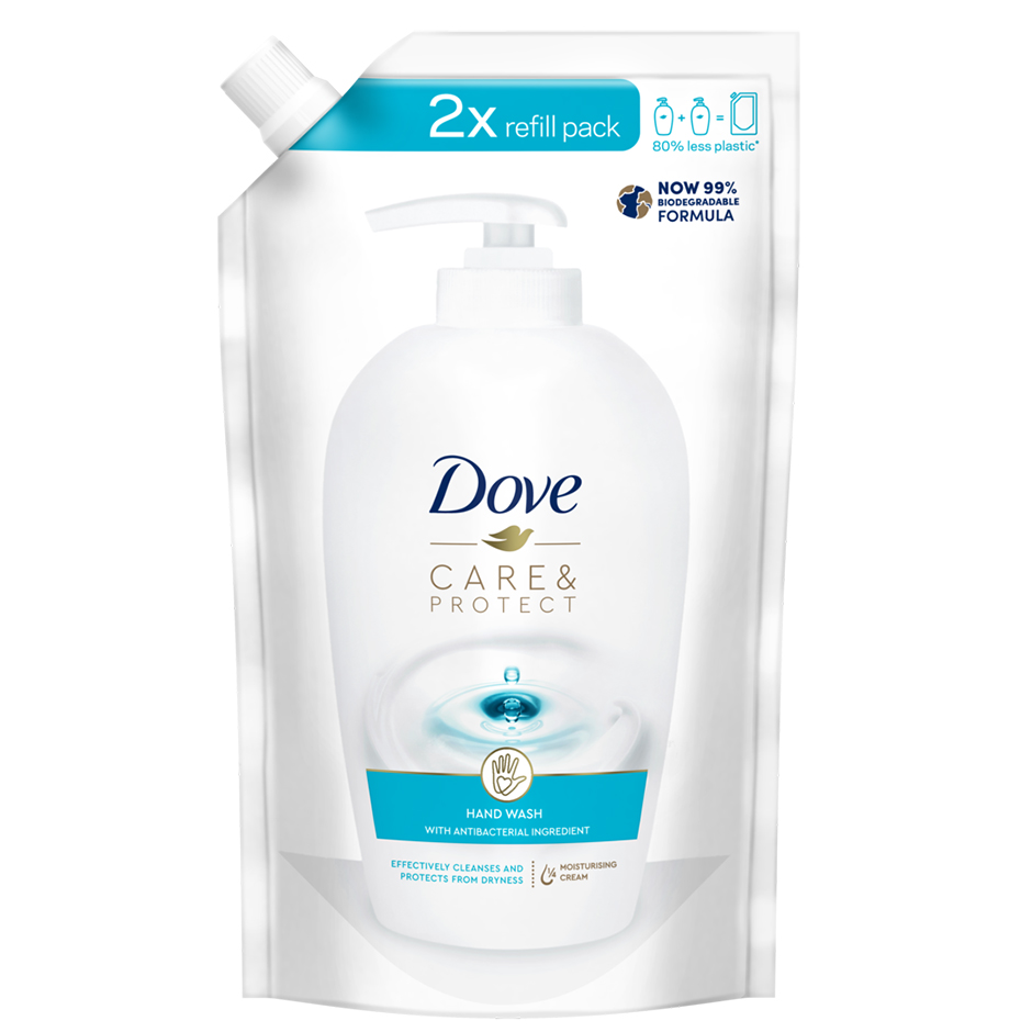 Care & Protect Liquid Handwash, 500 ml Dove Suihku- ja kylpytuotteet