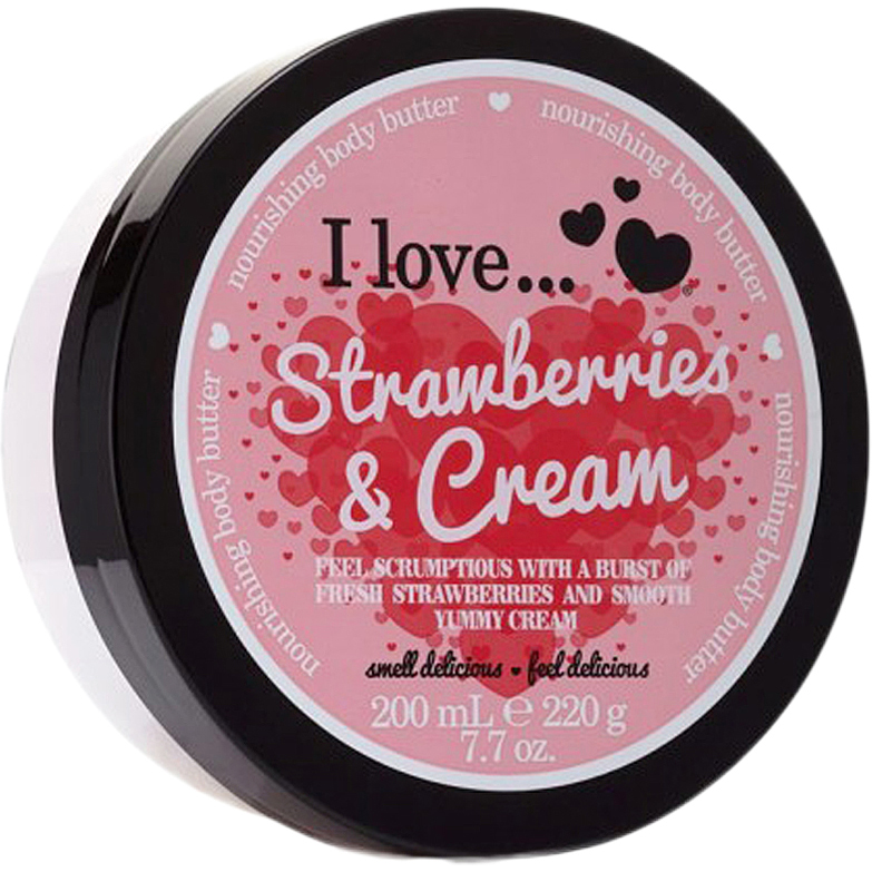 I Love... Strawberries & Cream Body Butter, 200 ml I love… Vartalovoit